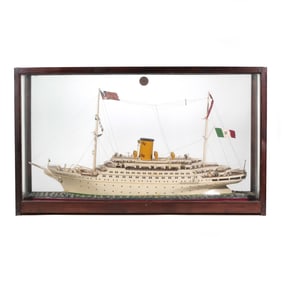 RICIORDO AUTERI FOLK ART MODEL STEAMER SHIP