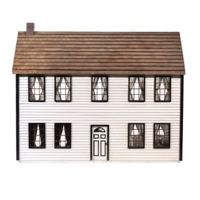 VINTAGE FRED WEISS, NJ COLONIAL DOLLHOUSE
