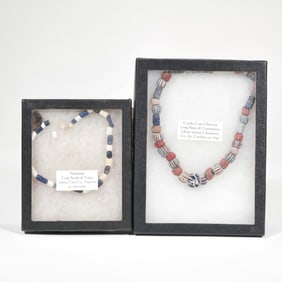 (2pc) 17TH CENTURY NATIVE AMERICAN TRADE BEADS