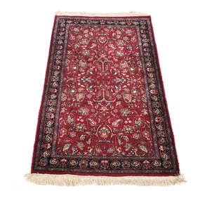 RED SCULPTED PERSIAN RUG