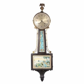 INGRAHAM TREASURE ISLAND BANJO CLOCK