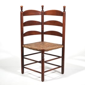 EARLY 20TH CENTURY LADDER BACK CORNER CHAIR