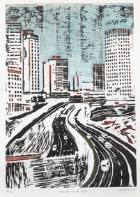 CONTEMPORARY EMBOSSED WOODCUT