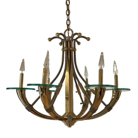MID-CENTURY JANSEN-STYLE CHANDELIER