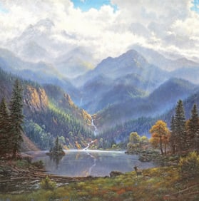 MARK KEATHLEY (B. 1963) OIL LANDSCAPE