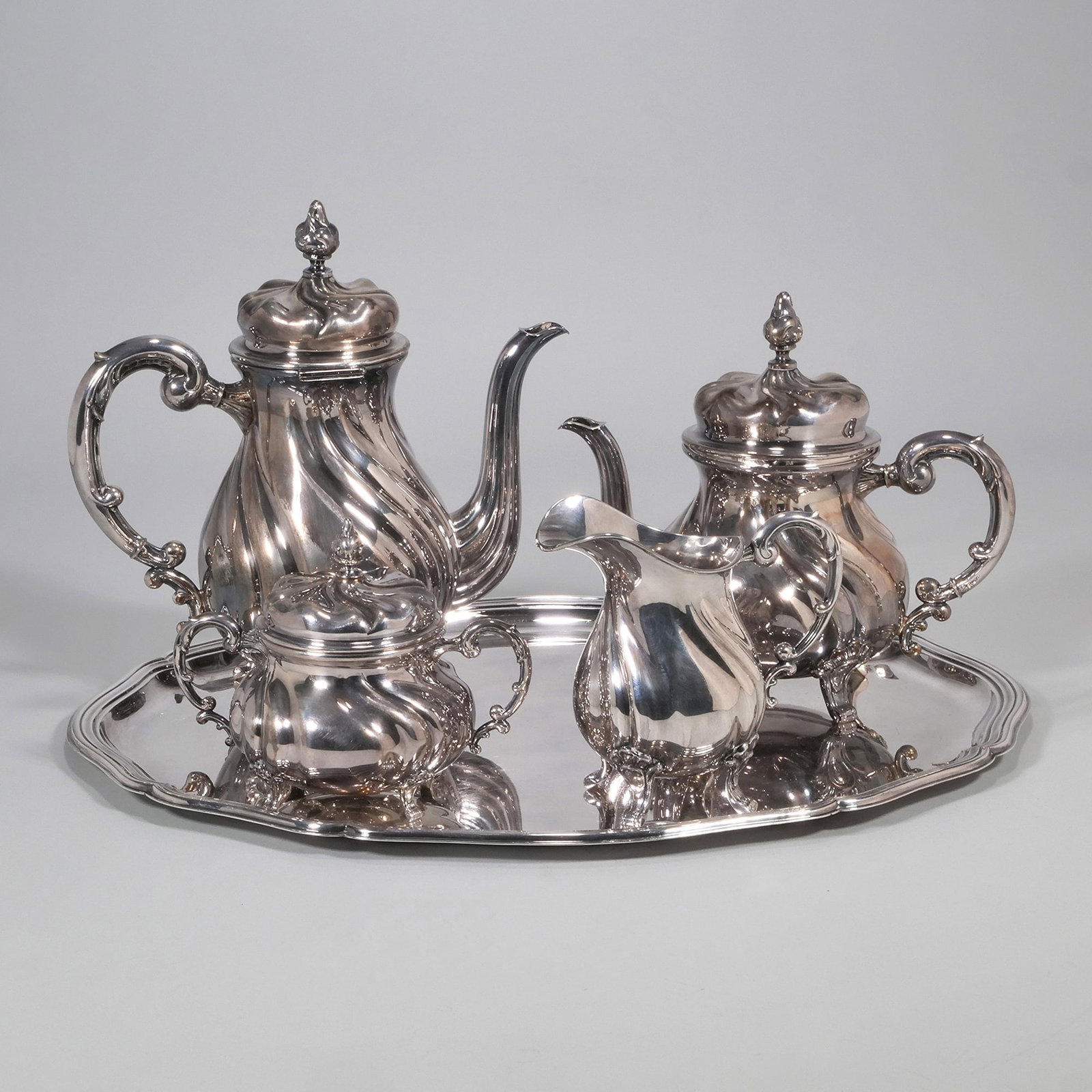 (5pc) J. SCHICKMAN 925 GERMAN STERLING SILVER TEA & COFFEE (1 of 7)
