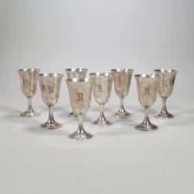 (8pc) FISHER STERLING SILVER GOBLETS
