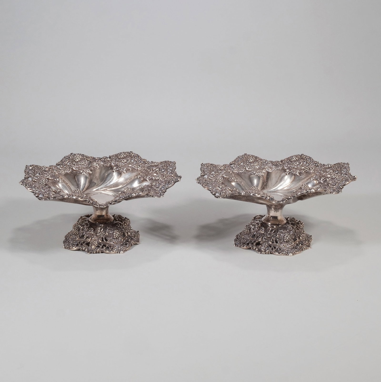 PAIR STERLING SILVER COMPOTES (1 of 10)