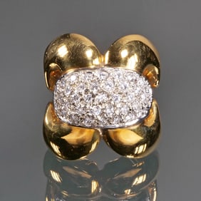 18K GOLD & DIAMOND LADY'S RING