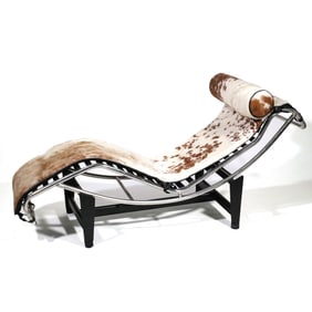 LE COURBOSIER LOUNGE CHAIR, HORSE HIDE