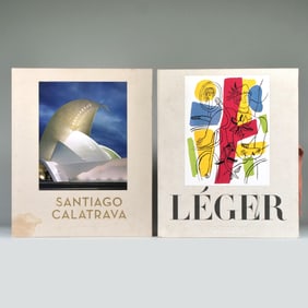 (2pc) LEGER / SANTIAGO CALATRAVA LARGE FORMAT COFFEE TABLE BOOKS, ASSOULINE
