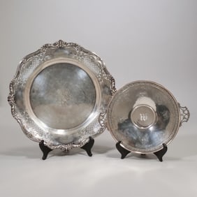 (2pc) GORHAM & OTHER STERLING TRAYS
