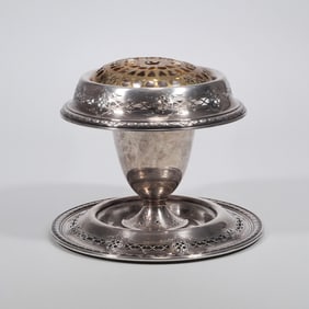 (2pc) STERLING SILVER INCENSE BURNER