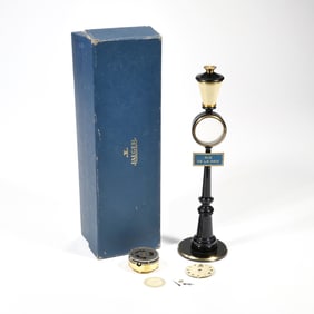 JAEGER "RUE DE LA PAIX" MINIATURE STREET LAMP-POST FORM TABLE CLOCK