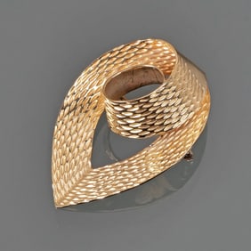 14K GOLD RIBBON PIN