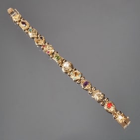 COLORFUL GEMSTONE & 14K BRACELET