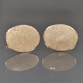 14K GOLD CUFFLINKS WITH MONOGRAM
