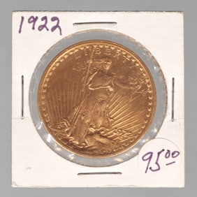 1922 US $20 GOLD COIN