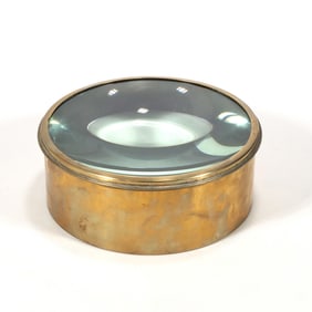 LARGE VICTORIAN BRASS NAUTICAL CHART MAGNIFIER