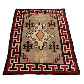 SOUTHWESTERN AMERICAN INDIAN NAVAJO WEAVING / THROW RUG