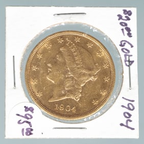 1904 US $20 GOLD COIN