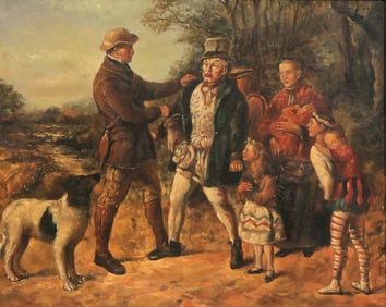 EUROPEAN SCHOOL (19TH/20TH CENTURY) PAINTING ON TIN