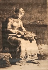 JEAN-FRANCOIS MILLET (1814-1875) ETCHING