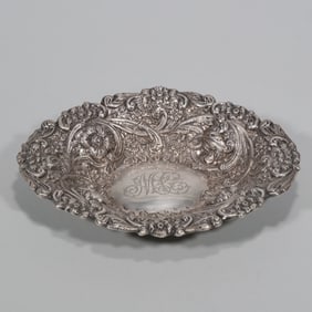 CHARLES STUART HARRIS STERLING SILVER REPOUSSE BOWL