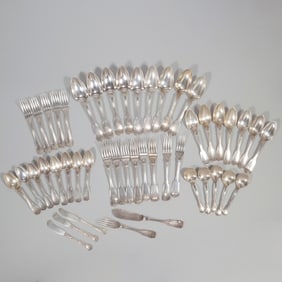 (47pc) MIXED PARTIAL STERLING FLATWARE