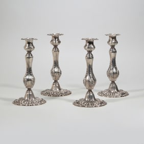 (4pc) REED & BARTON FRANCIS I STERLING CANDLESTICKS