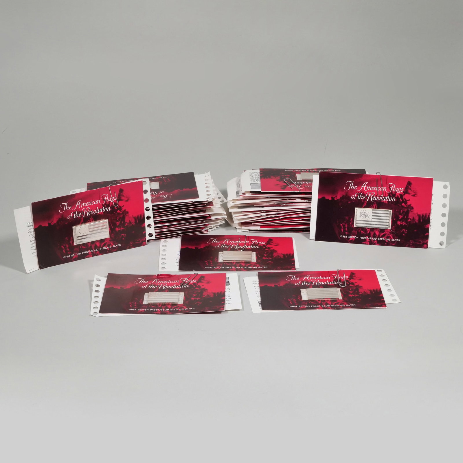 (40pc) STERLING SILVER AMERICAN FLAGS OF THE REVOLUTION (1 of 19)