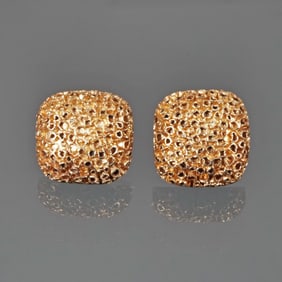 PAIR MID CENTURY 14K GOLD EARRINGS