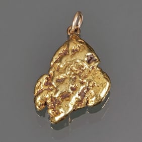14K GOLD NUGGET PENDANT