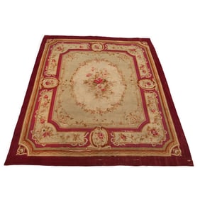 ANTIQUE FRENCH AUBUSSON CARPET