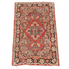 ANTIQUE SCULPTED PERSIAN RUG