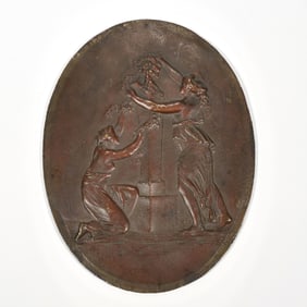 P&S BRONZE BAS RELIEF PLAQUE