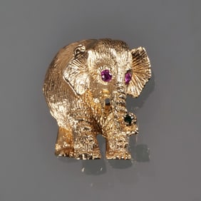 14K GOLD ELEPHANT PENDANT