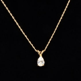 .60CT PEAR BRILLIANT DIAMOND NECKLACE