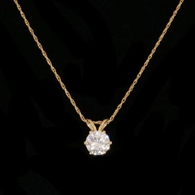 .60CT ROUND BRILLIANT PENDANT NECKLACE