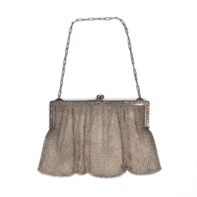 STERLING SILVER MESH PURSE