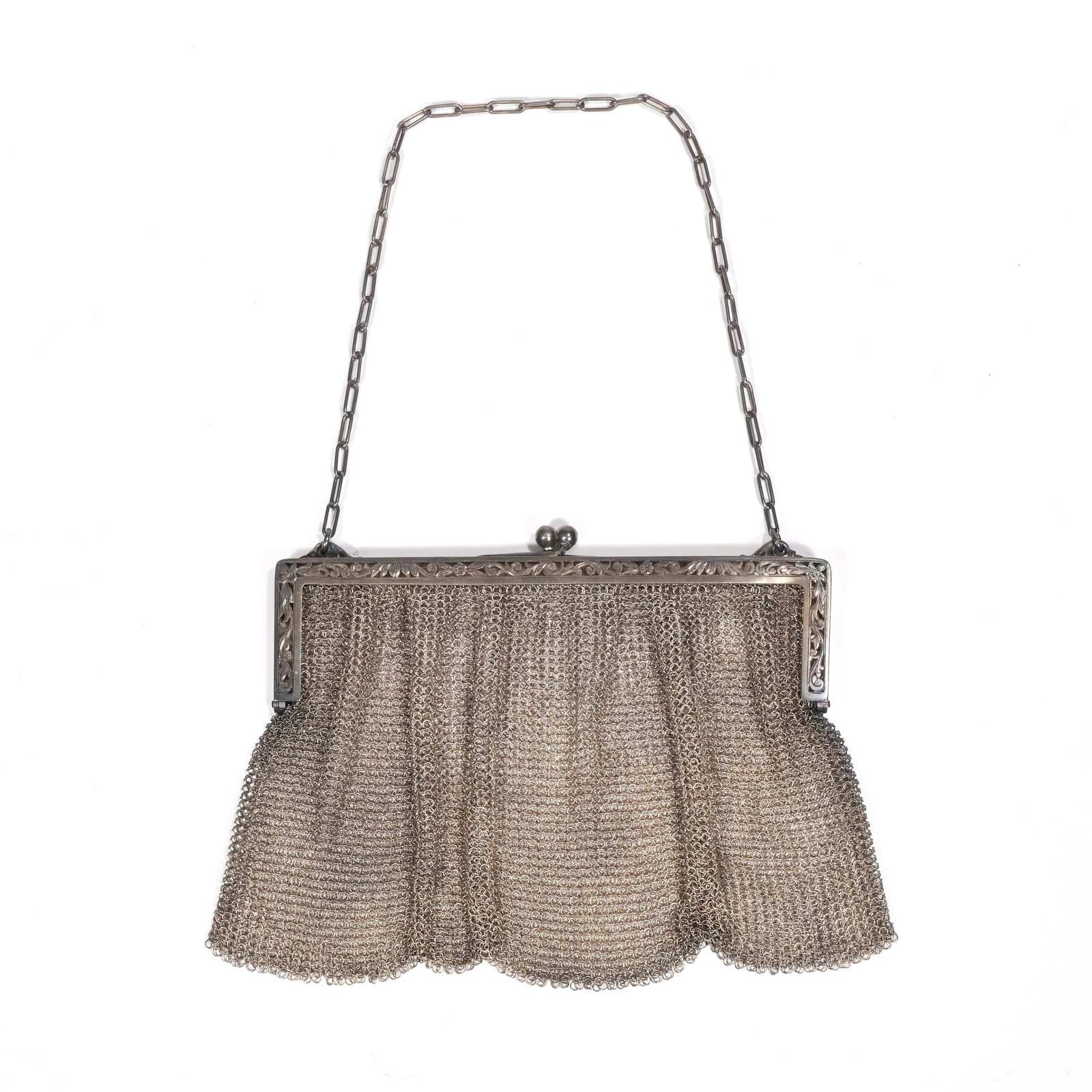 STERLING SILVER MESH PURSE (1 of 8)