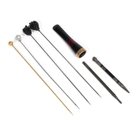 (7pc) MISC. GOLD & SILVER OBJECTS
