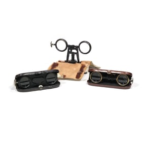(3pc) FRENCH PAIRS COMPACT OPERA GLASSES; LA MIGNONNE, LA REINE, PARIS