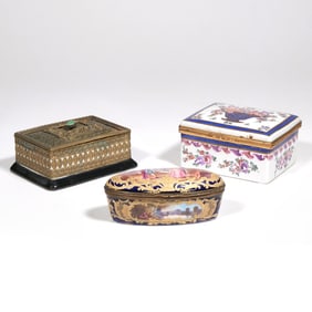 (3pc) PORCELAIN BOXES