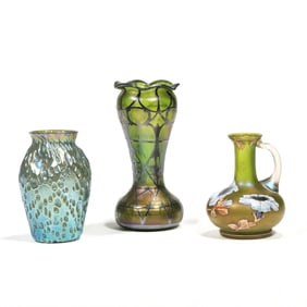 (3pc) OVERLAY & OTHER ART GLASS OBJECTS