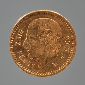 1906 MEXICO $10 PESOS GOLD COIN
