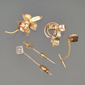 (5pc) 14K GOLD PINS