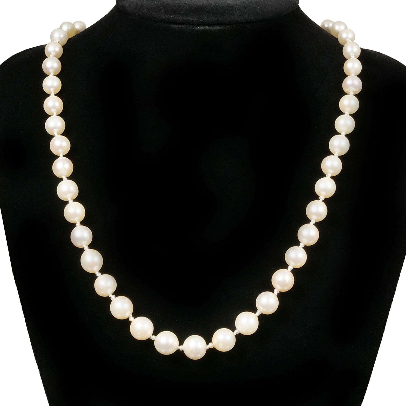 ANTIQUE ART DECO PEARL NECKLACE, SAPPHIRE & DIAMOND CLASP (1 of 10)