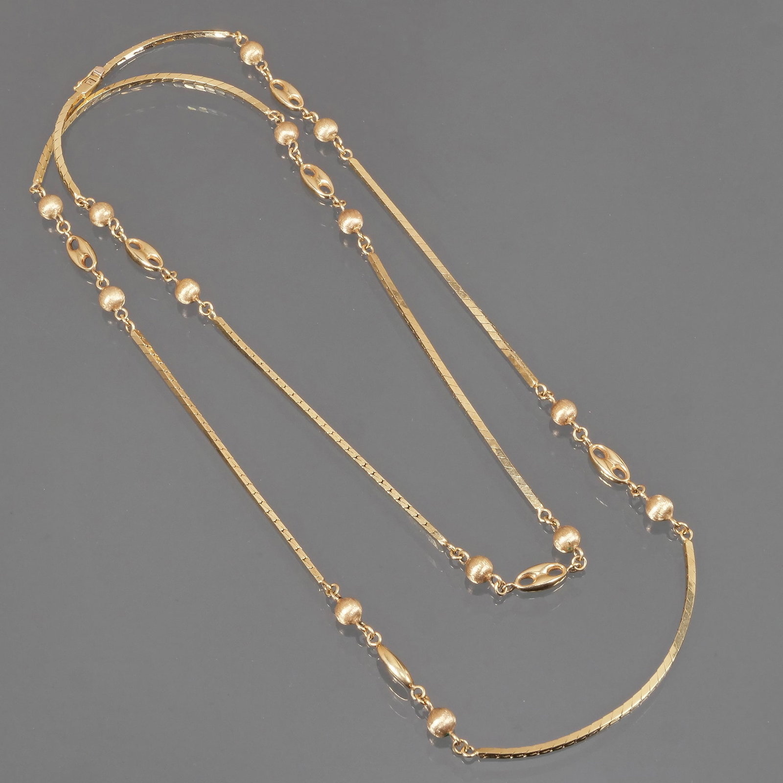 14K GOLD ITALIAN STATION NECKLACE (1 of 10)