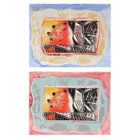(2pc) MICHAEL ROTHENSTEIN RA (1908-1993) PRINTS